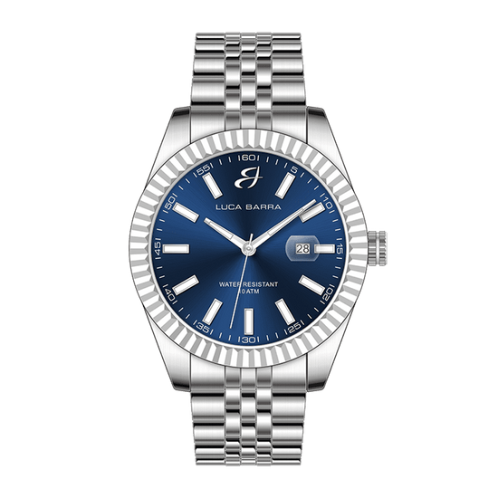 RELOJ DE HOMBRE DE ACERO CON BISEL MOLETEADO