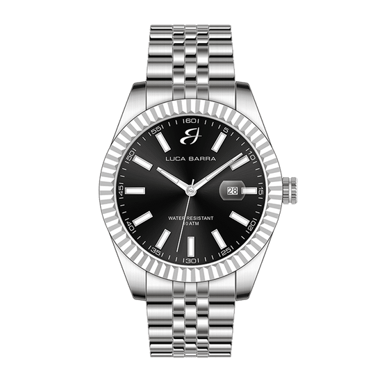 RELOJ DE HOMBRE DE ACERO CON BISEL MOLETEADO