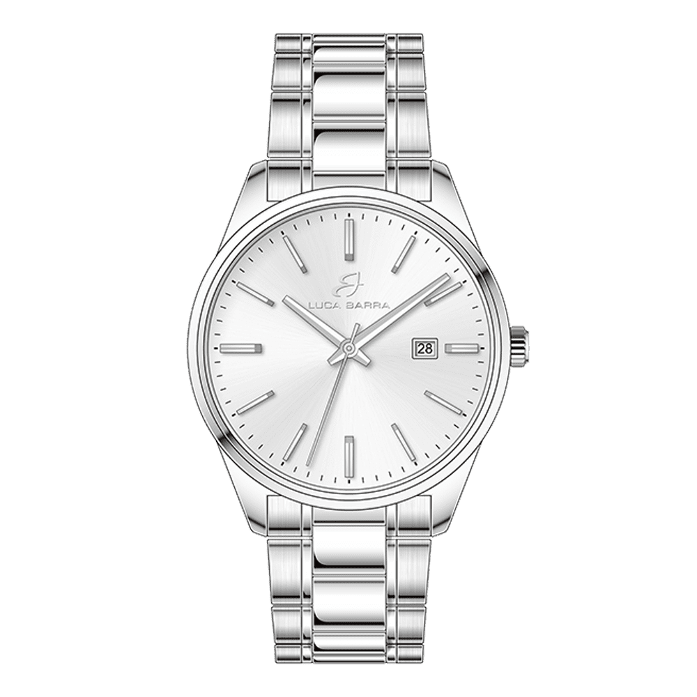 RELOJ DE ACERO PARA HOMBRE ESFERA BLANCA