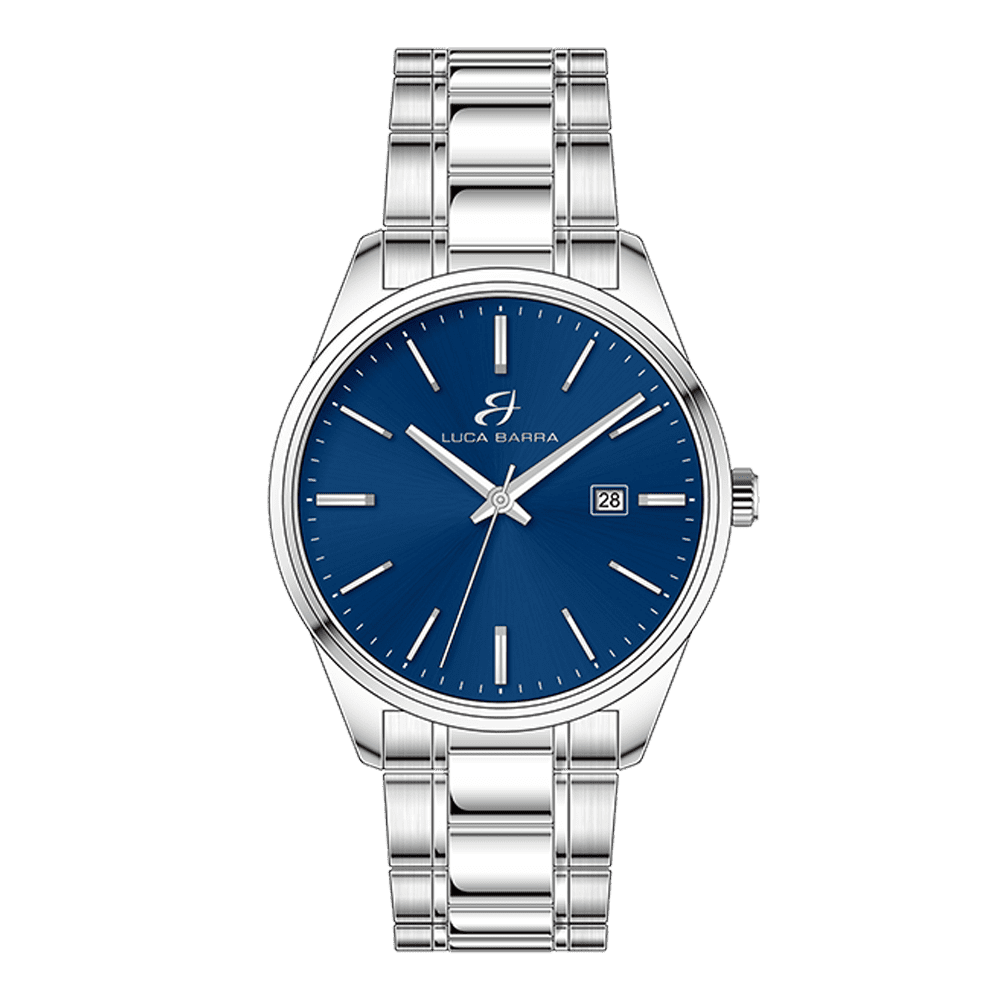 RELOJ DE ACERO PARA HOMBRE ESFERA AZUL