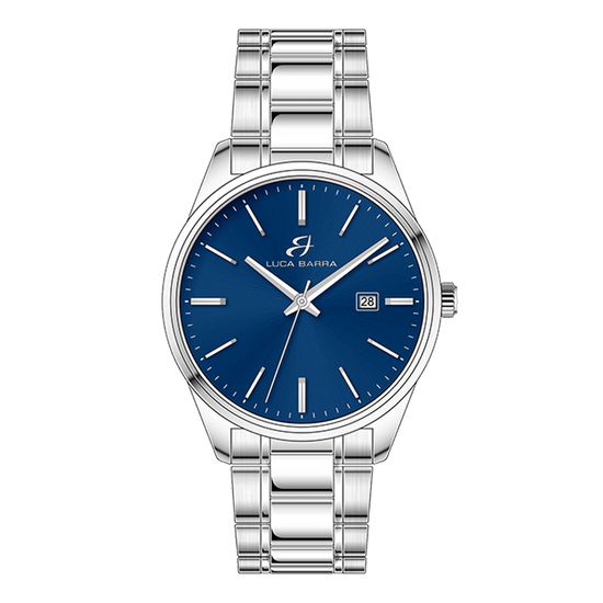 RELOJ DE ACERO PARA HOMBRE ESFERA AZUL