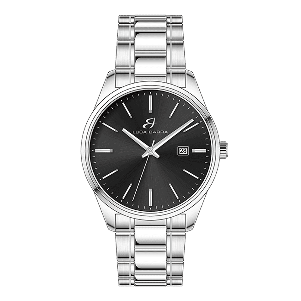 RELOJ DE ACERO PARA HOMBRE ESFERA NEGRA