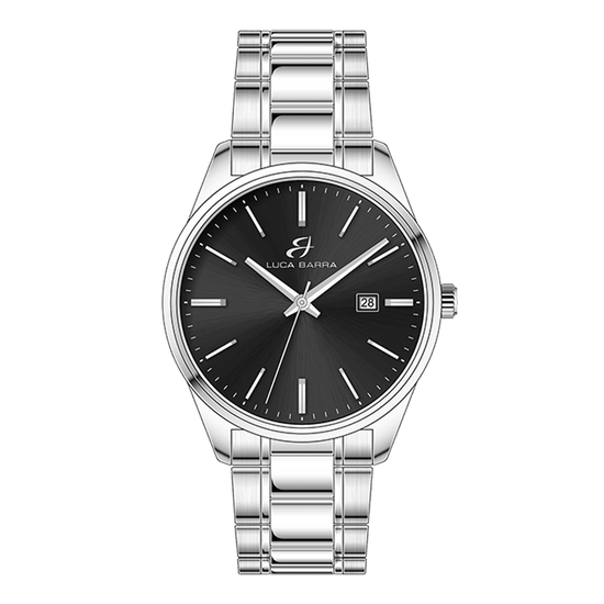 RELOJ DE ACERO PARA HOMBRE ESFERA NEGRA