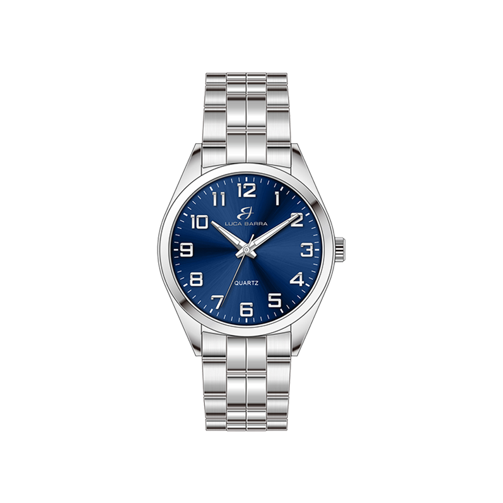 RELOJ DE ACERO PARA HOMBRE ESFERA AZUL