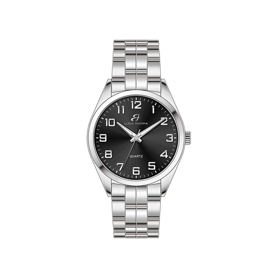 RELOJ DE ACERO PARA HOMBRE ESFERA NEGRA
