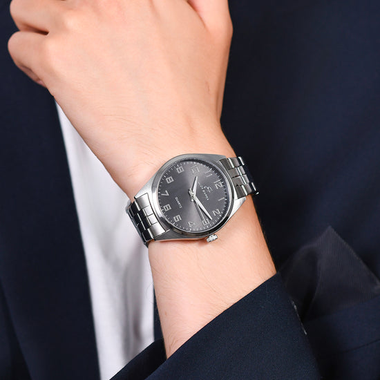 RELOJ DE ACERO PARA HOMBRE ESFERA NEGRA