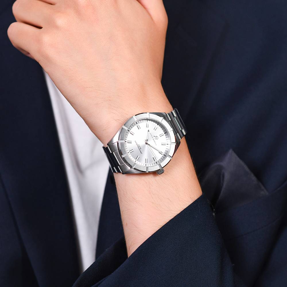 RELOJ DE ACERO PARA HOMBRE ESFERA BLANCA