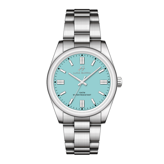 RELOJ DE ACERO CON ESFERA AZUL