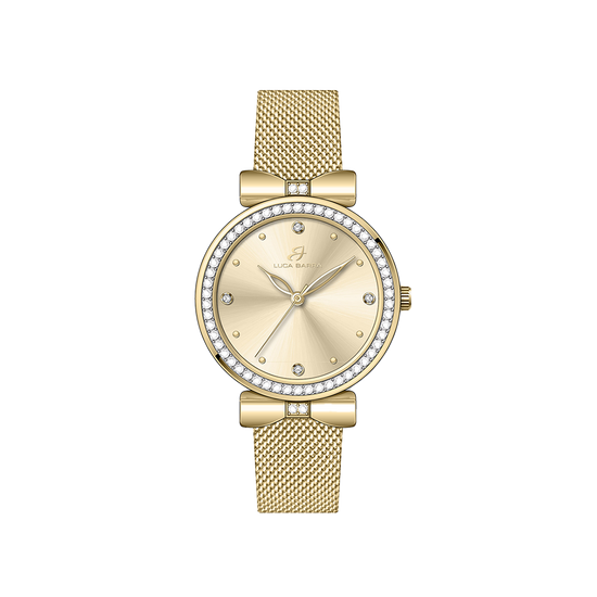 RELOJ DE SEÑORA CON CAJA DE ACERO IP ORO ESFERA IP ORO