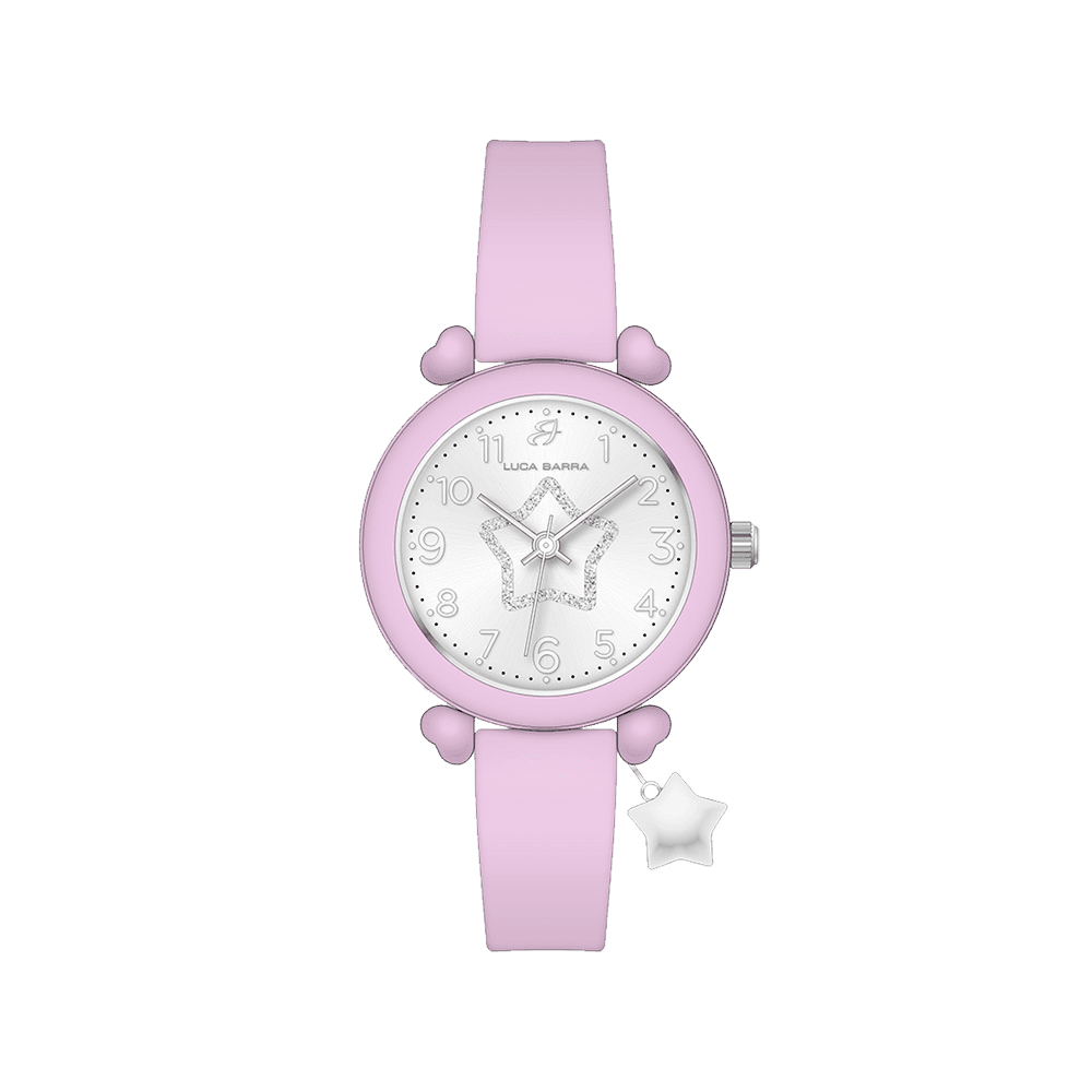 RELOJ DE SILICONA LILA Y ESTRELLA PARA MUJER