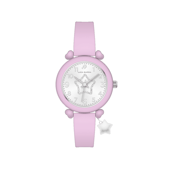 RELOJ DE SILICONA LILA Y ESTRELLA PARA MUJER