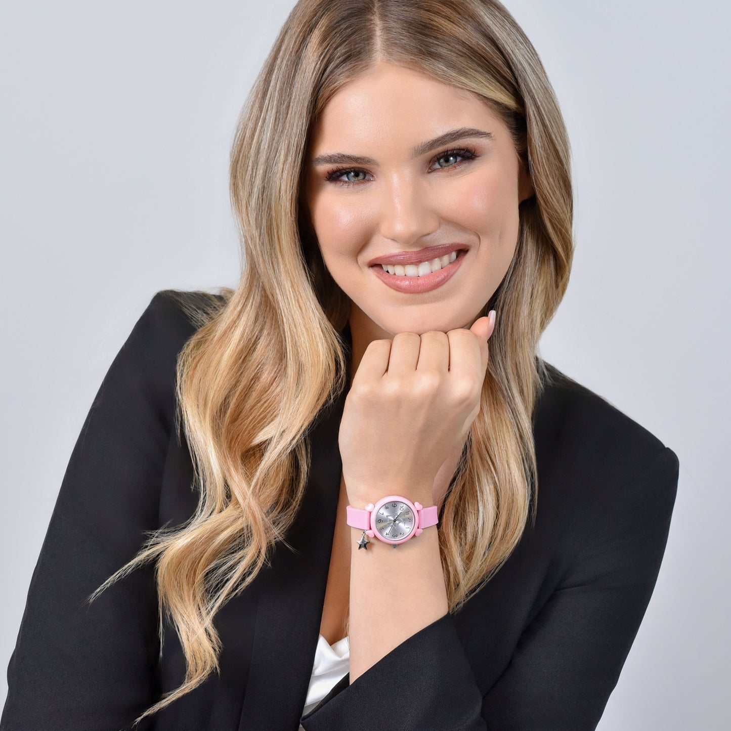 RELOJ DE SILICONA LILA Y ESTRELLA PARA MUJER