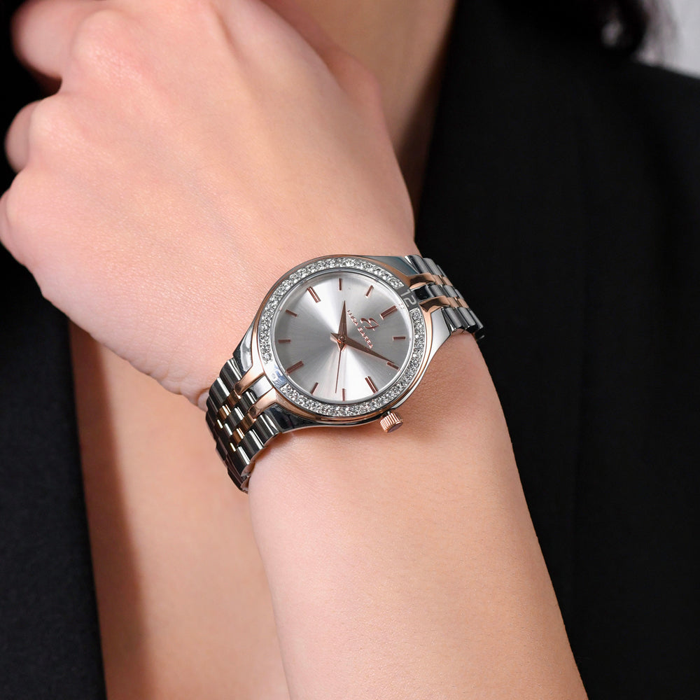 RELOJ DE SEÑORA EN ACERO Y ORO ROSA IP