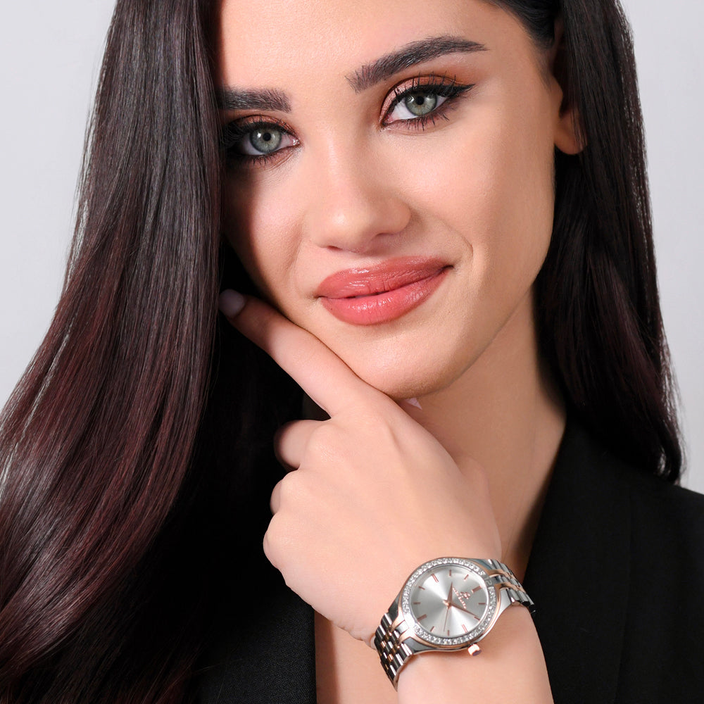 RELOJ DE SEÑORA EN ACERO Y ORO ROSA IP