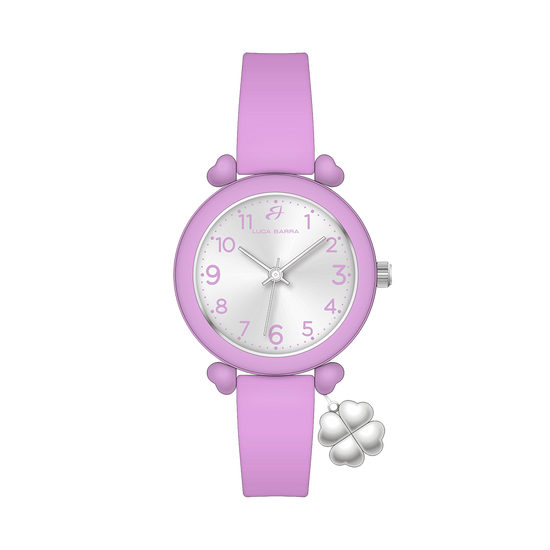 OROLOGIO DONNA LILLA CON CHARM QUADRIFOGLIO