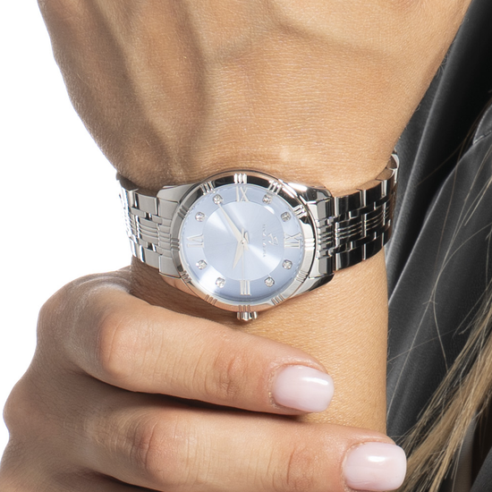 OROLOGIO DONNA IN ACCIAIO CON QUADRANTE AZZURRO