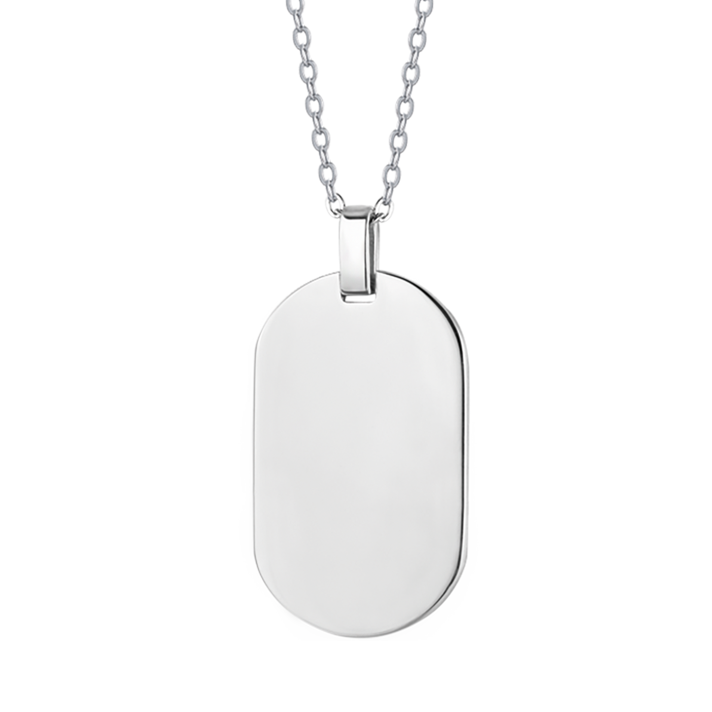 COLLAR DE ACERO PARA HOMBRE CON PLACA PERSONALIZABLE