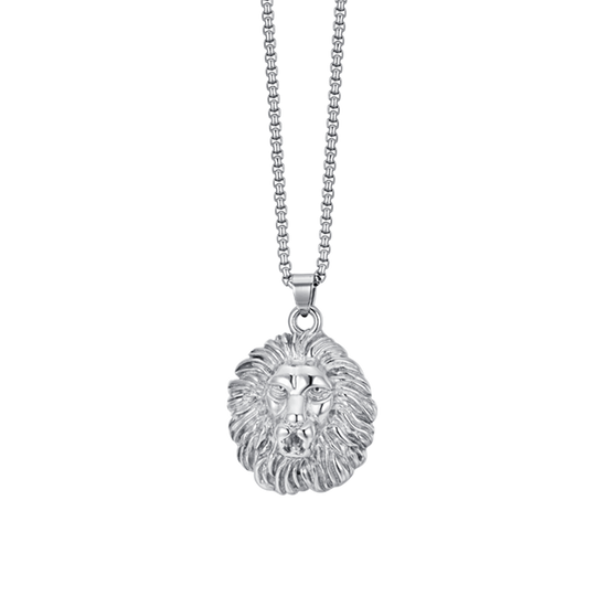 COLLAR DE ACERO CABEZA DE LEÓN