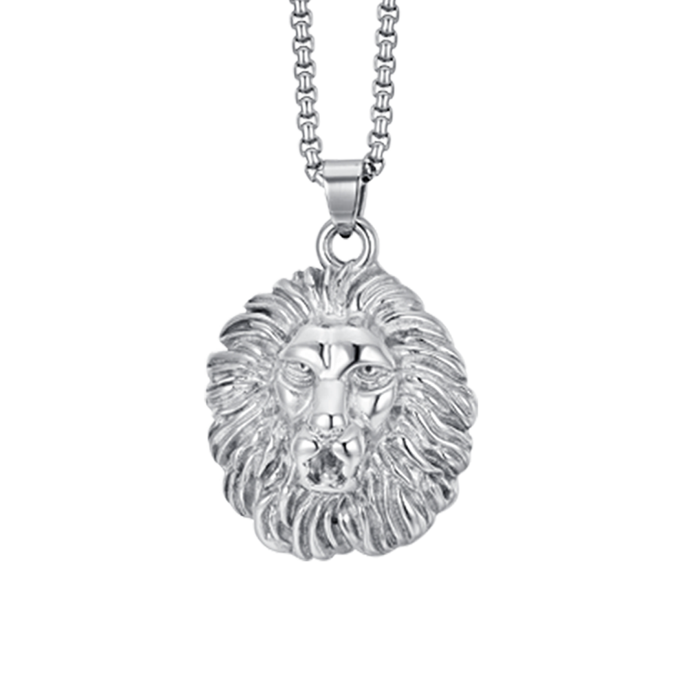 COLLAR DE ACERO CABEZA DE LEÓN
