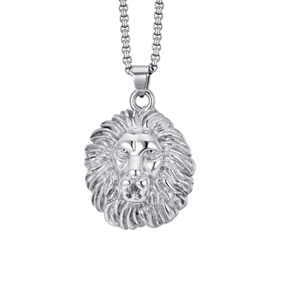 COLLAR DE ACERO CABEZA DE LEÓN