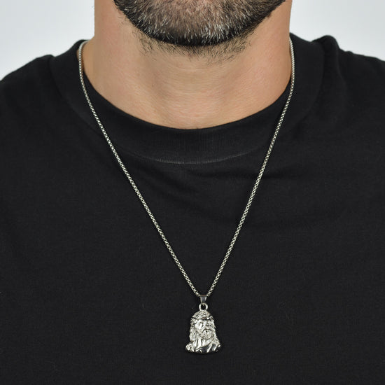 COLLAR DE ACERO PARA HOMBRE HOLY FACE