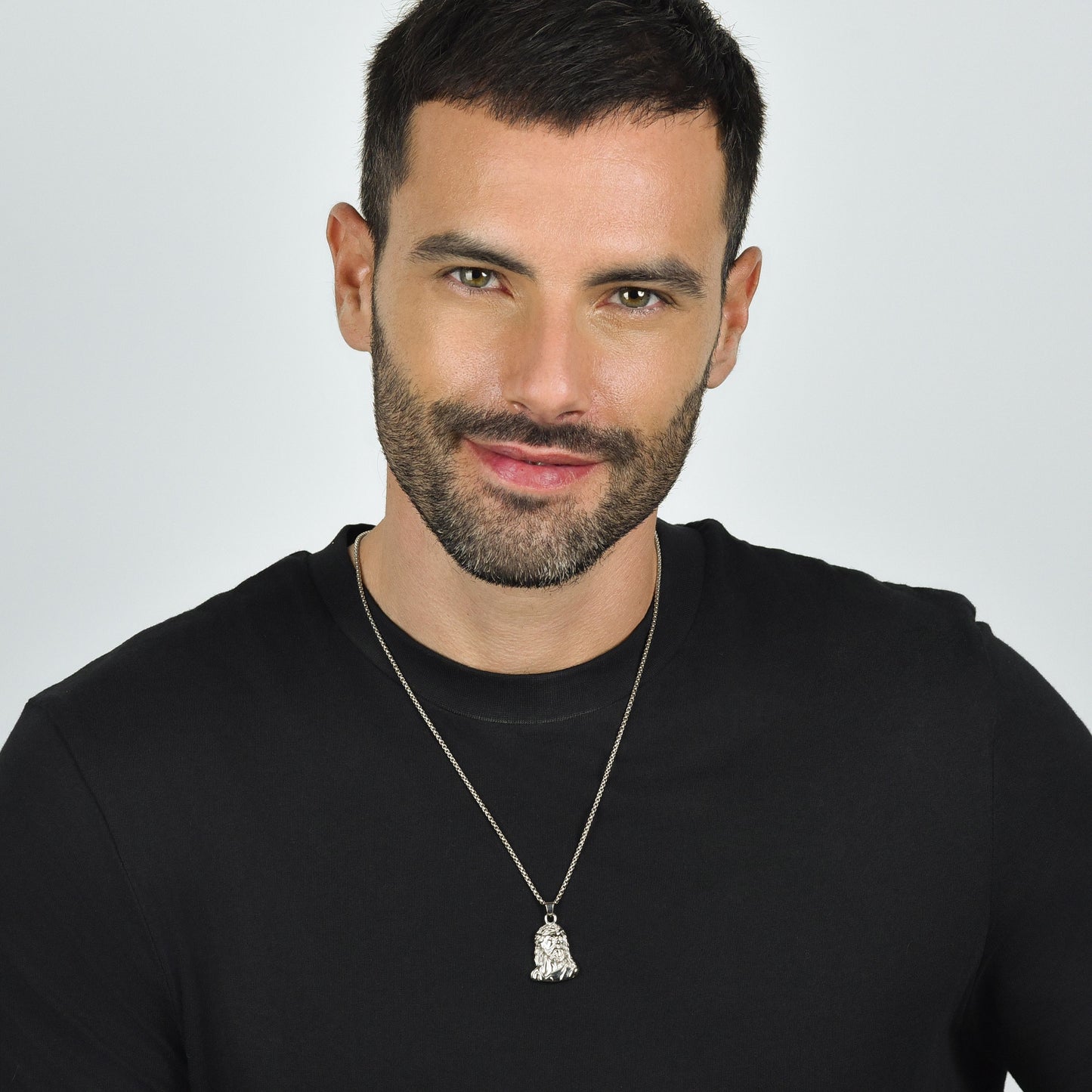 COLLAR DE ACERO PARA HOMBRE HOLY FACE