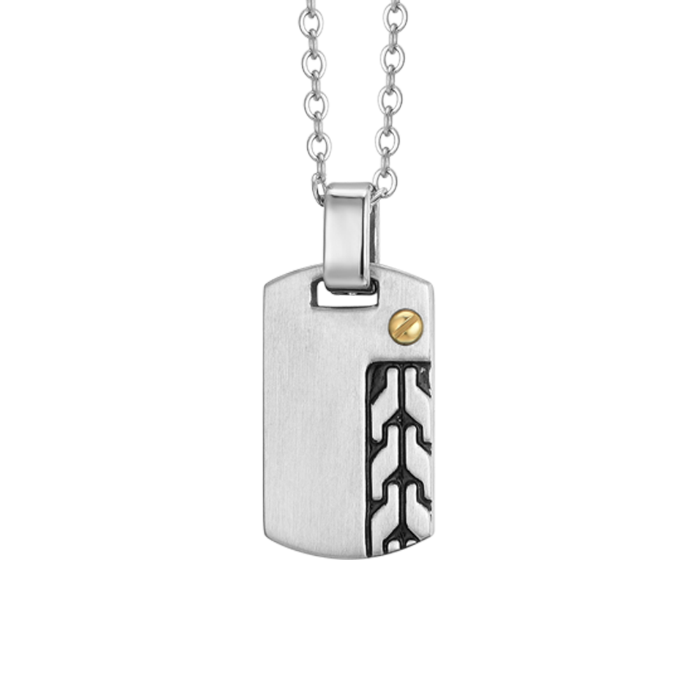 COLLAR DE ACERO PARA HOMBRES CON ELEMENTO