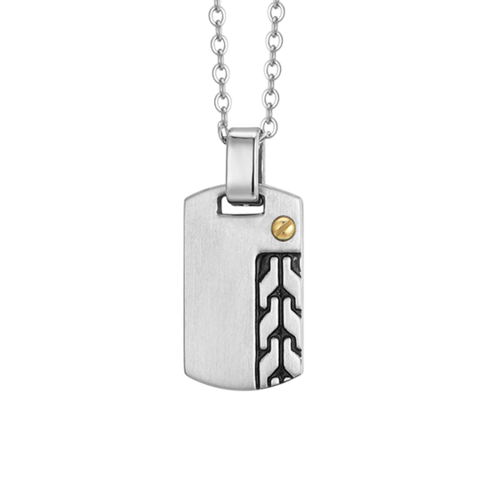 COLLAR DE ACERO PARA HOMBRES CON ELEMENTO