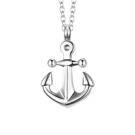 COLLAR DE ACERO PARA HOMBRE CON ANCLA