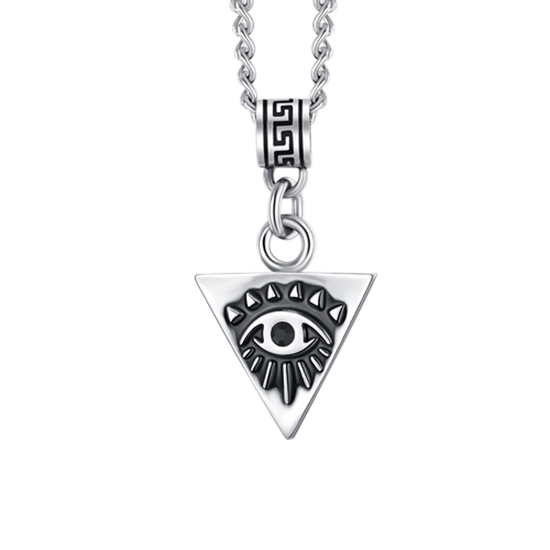 COLLANA UOMO IN ACCIAIO CON OCCHIO