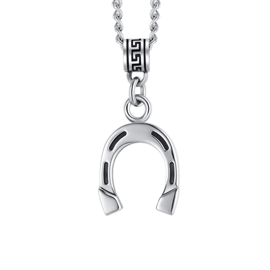 Carica immagine nella Galleria COLLANA UOMO IN ACCIAIO CON FERRO DI CAVALLO
