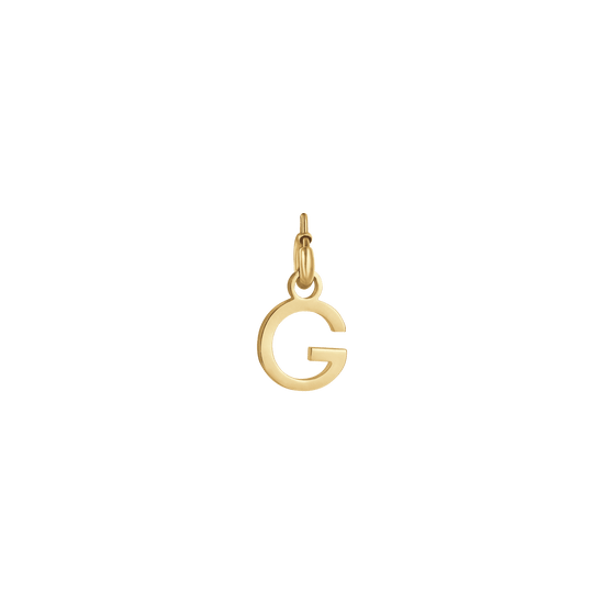 CHARM LETRA G EN ACERO DORADO