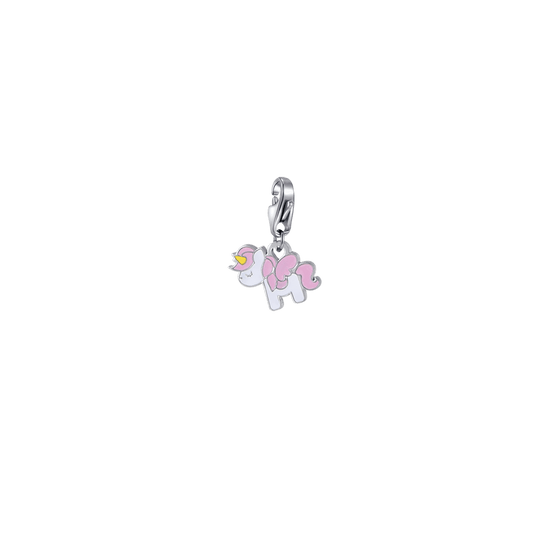 COLGANTE DE UNICORNIO DE ACERO CON ESMALTE