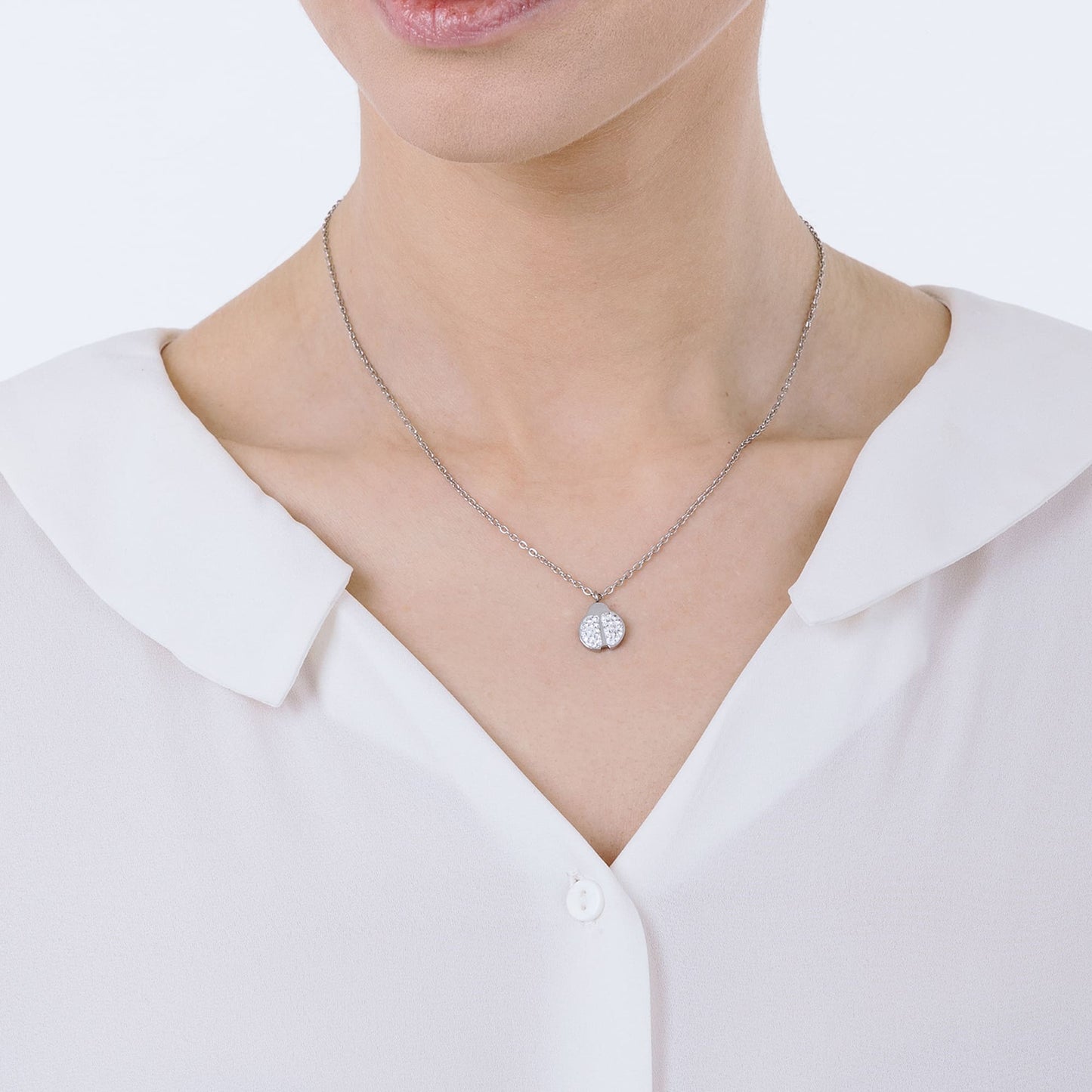 COLLAR DE ACERO PARA MUJER CON COCCINELLA Luca Barra