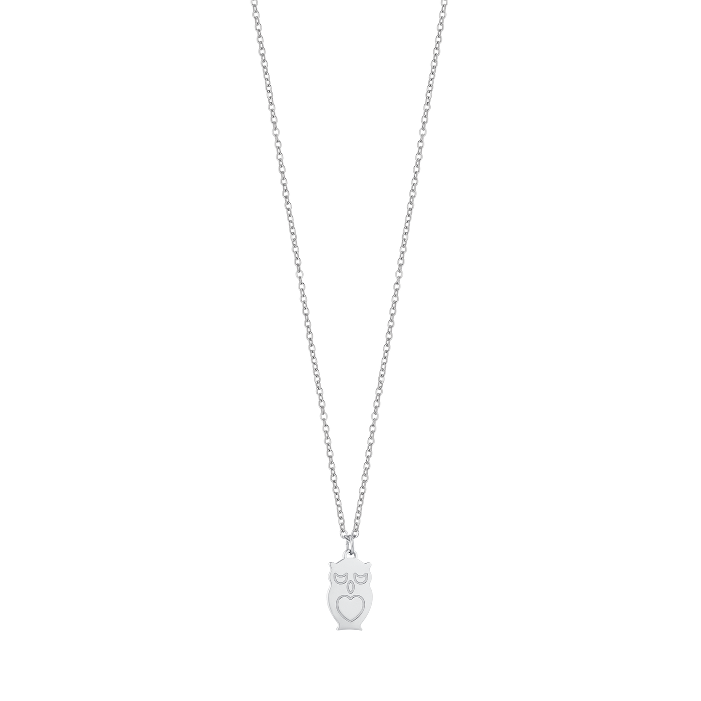 COLLAR DE ACERO CON BÚHO