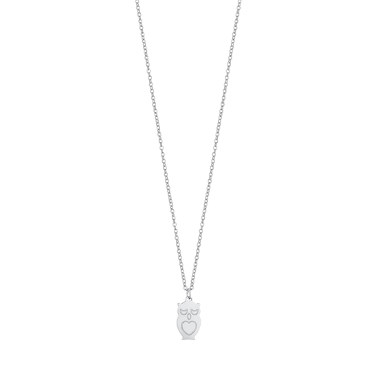 COLLAR DE ACERO CON BÚHO