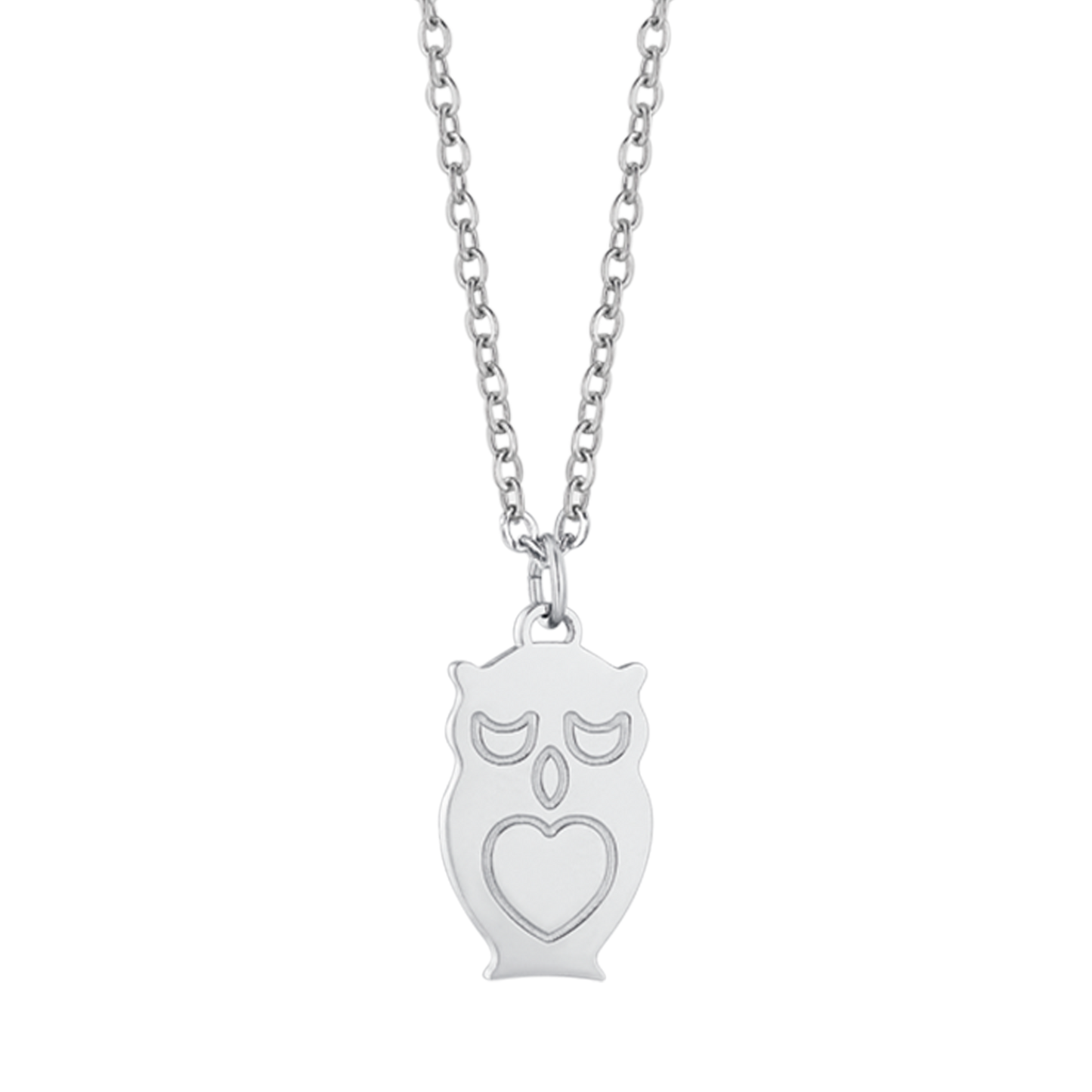 COLLAR DE ACERO CON BÚHO
