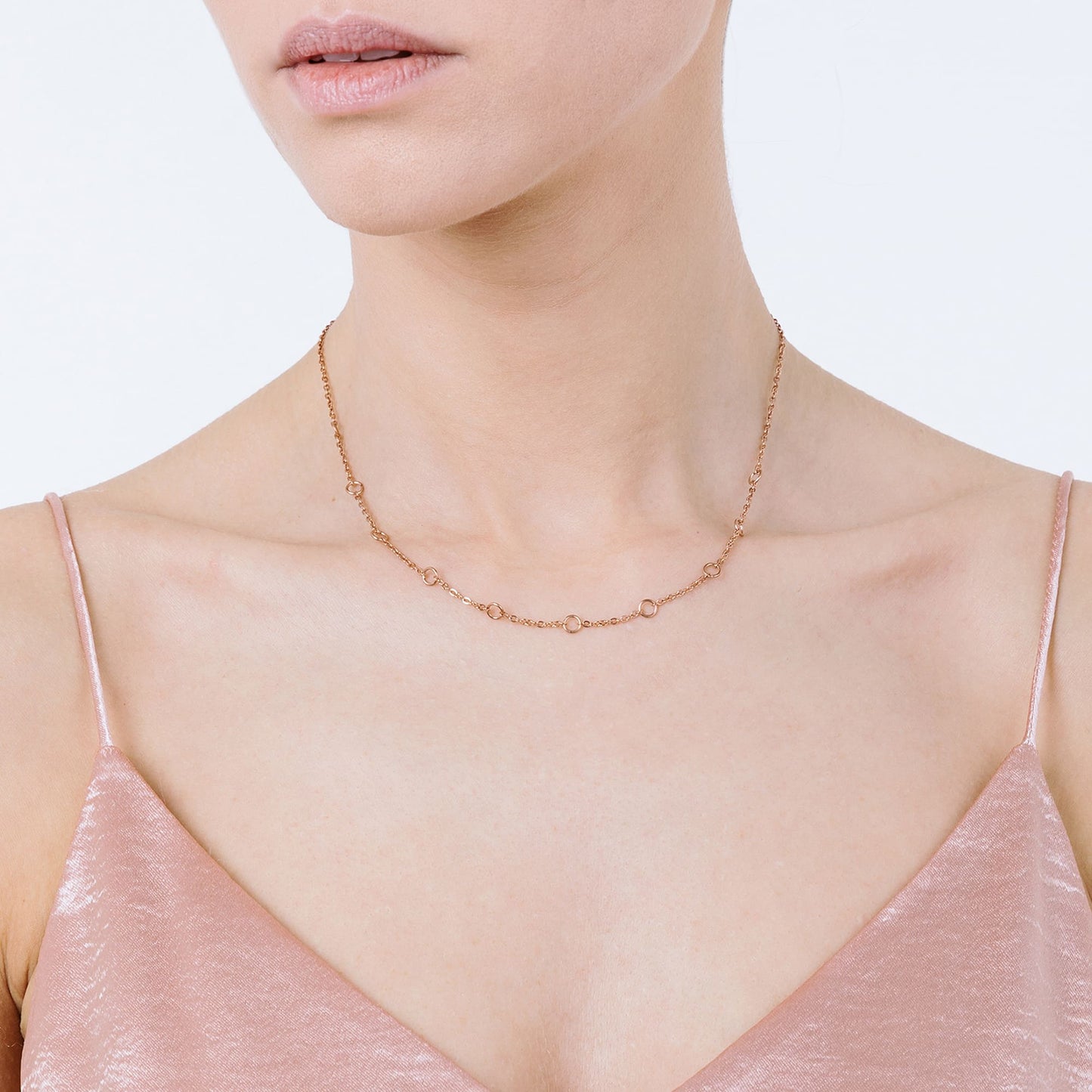 COLLAR DE ACERO IP ROSE
