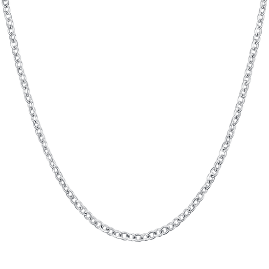 COLLAR LARGO DE ACERO PARA MUJER PARA CHARMS CON CIERRE
