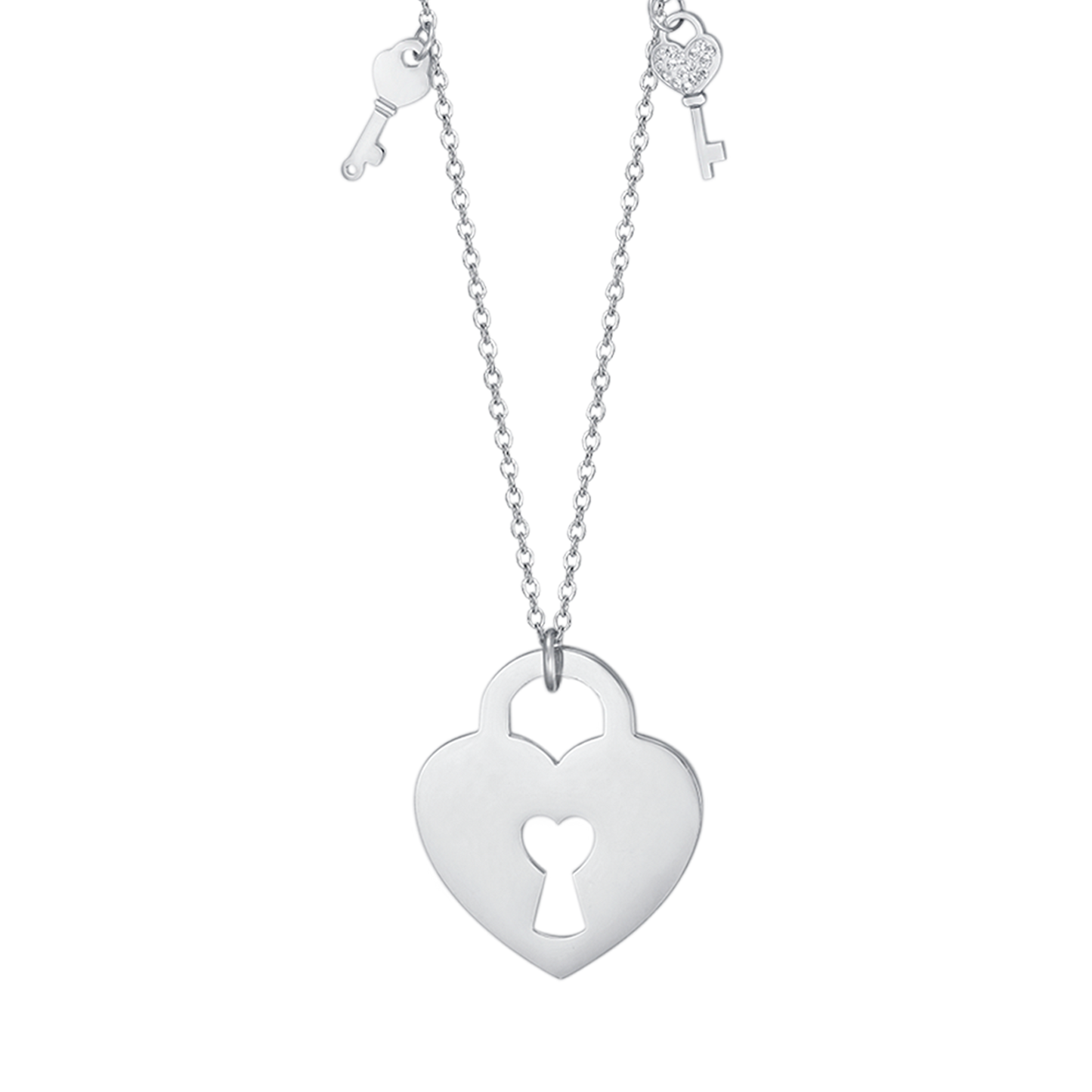 COLLAR DE ACERO CON LLAVE DE CORAZÓN