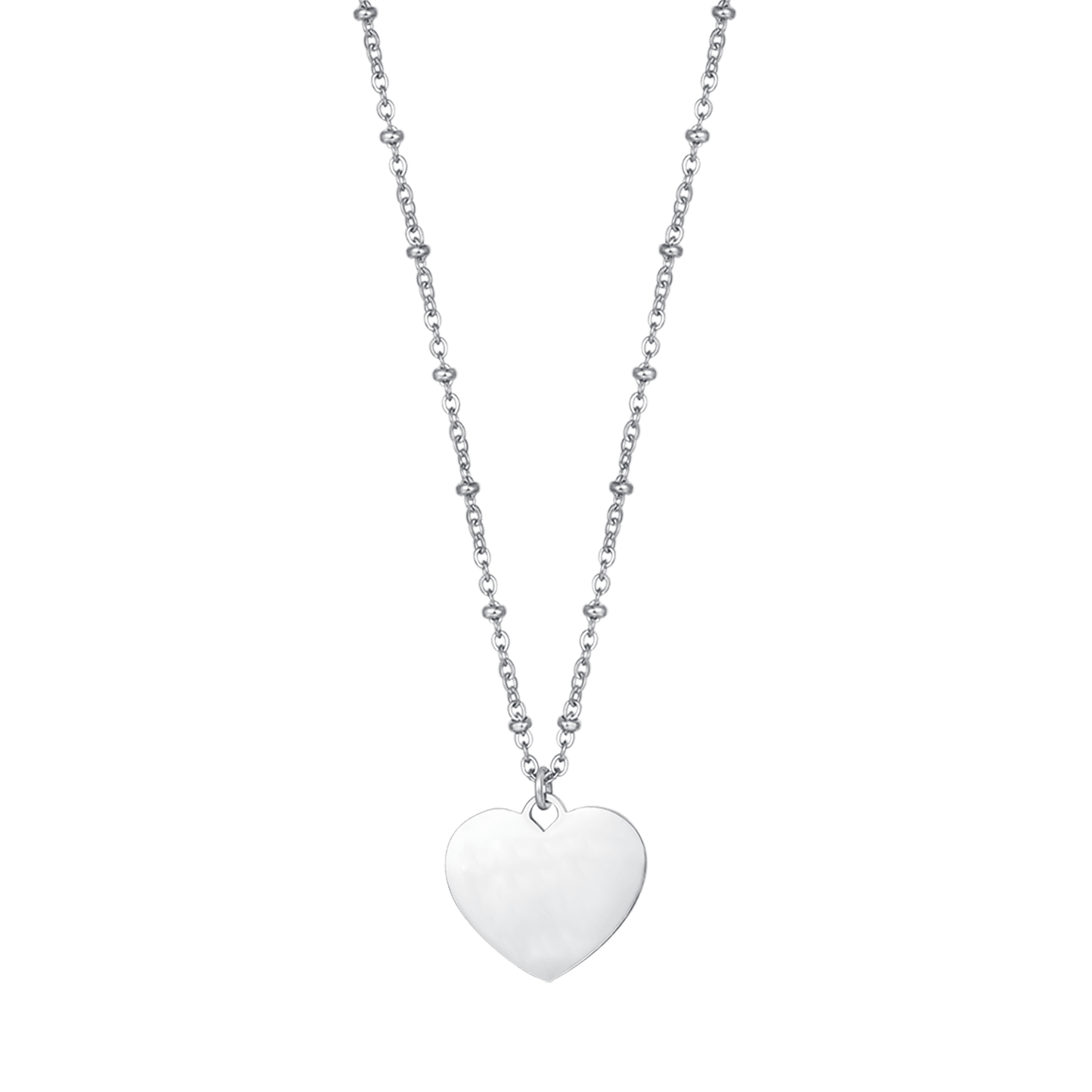 COLLAR DE MUJER PERSONALIZADO EN ACERO CON CORAZÓN Luca Barra