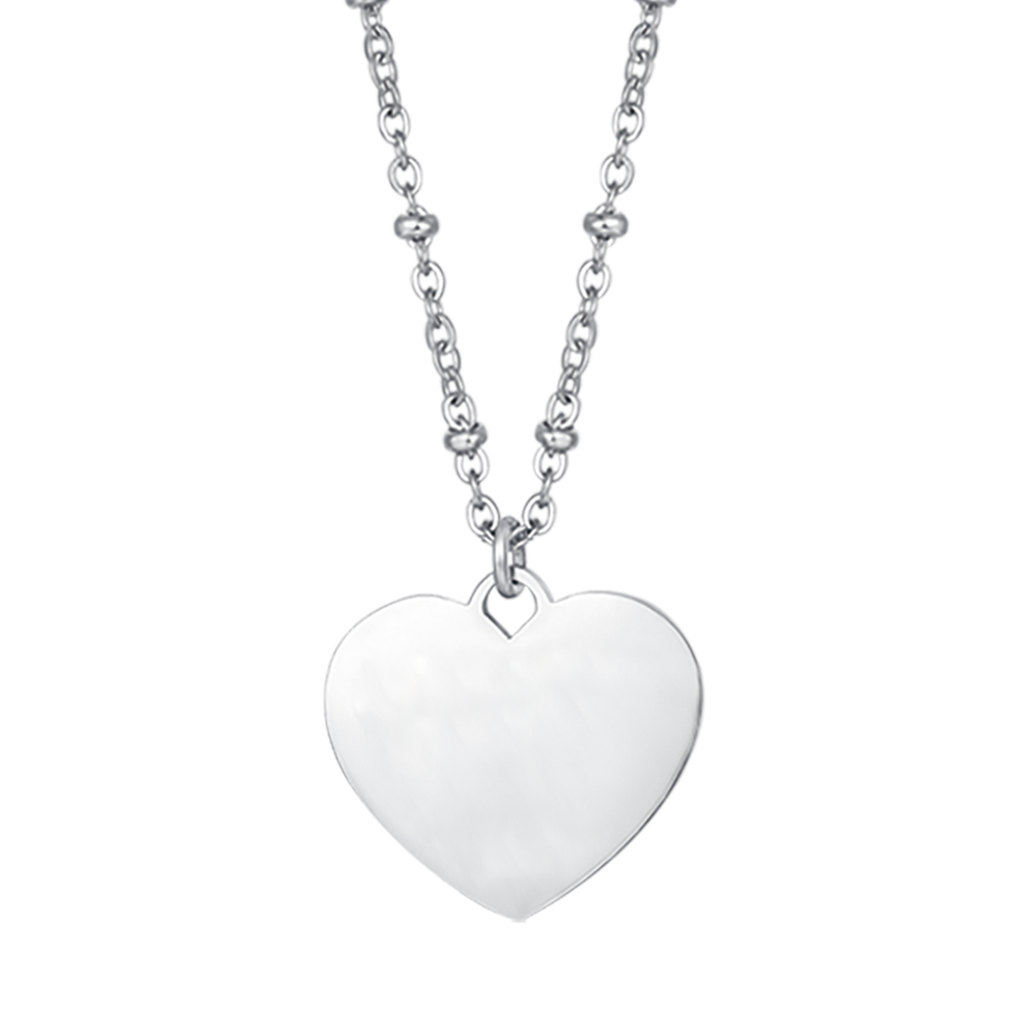 COLLAR PERSONALIZADO DE ACERO PARA MUJER CON CORAZÓN