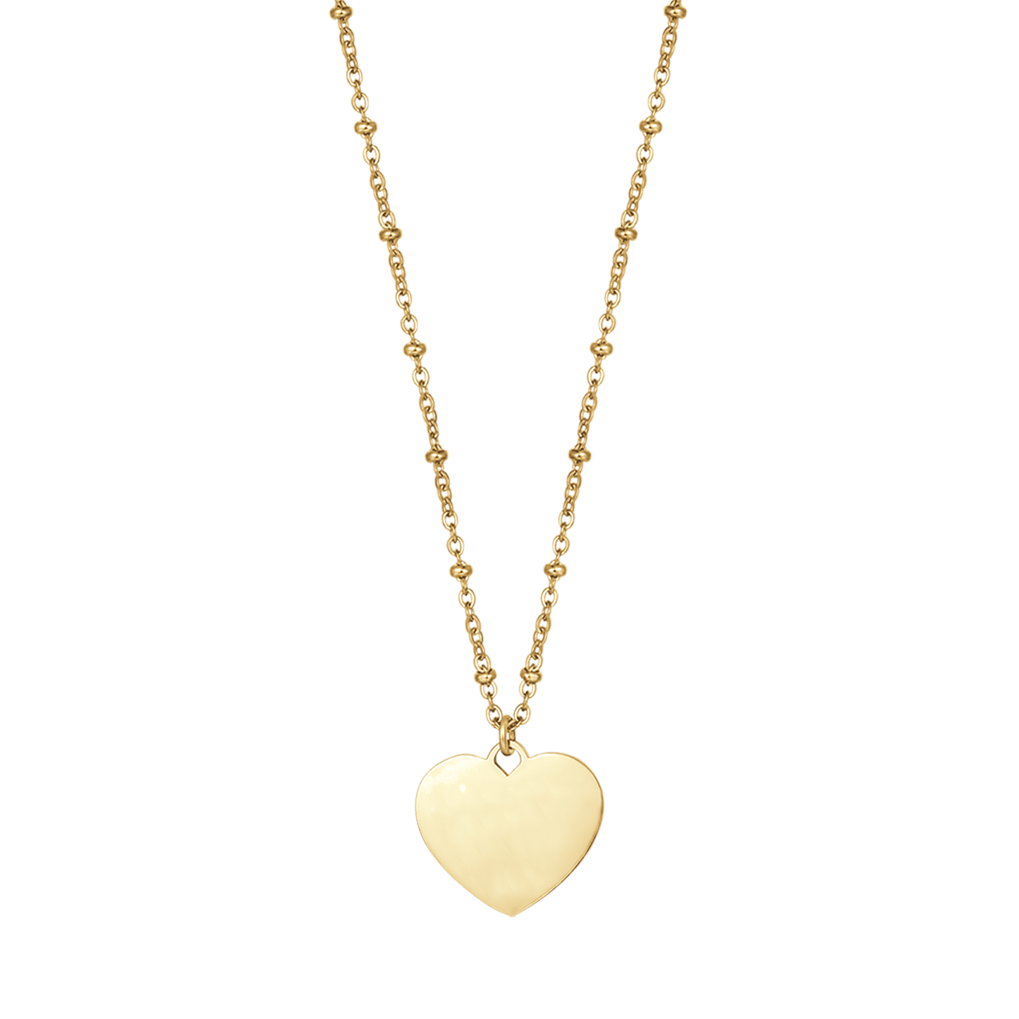 COLLAR PERSONALIZADO DE ACERO PARA MUJER CON CORAZÓN