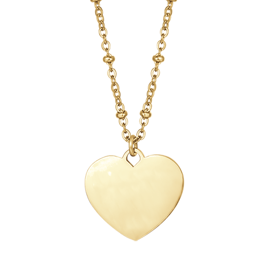 COLLAR PERSONALIZADO DE ACERO PARA MUJER CON CORAZÓN