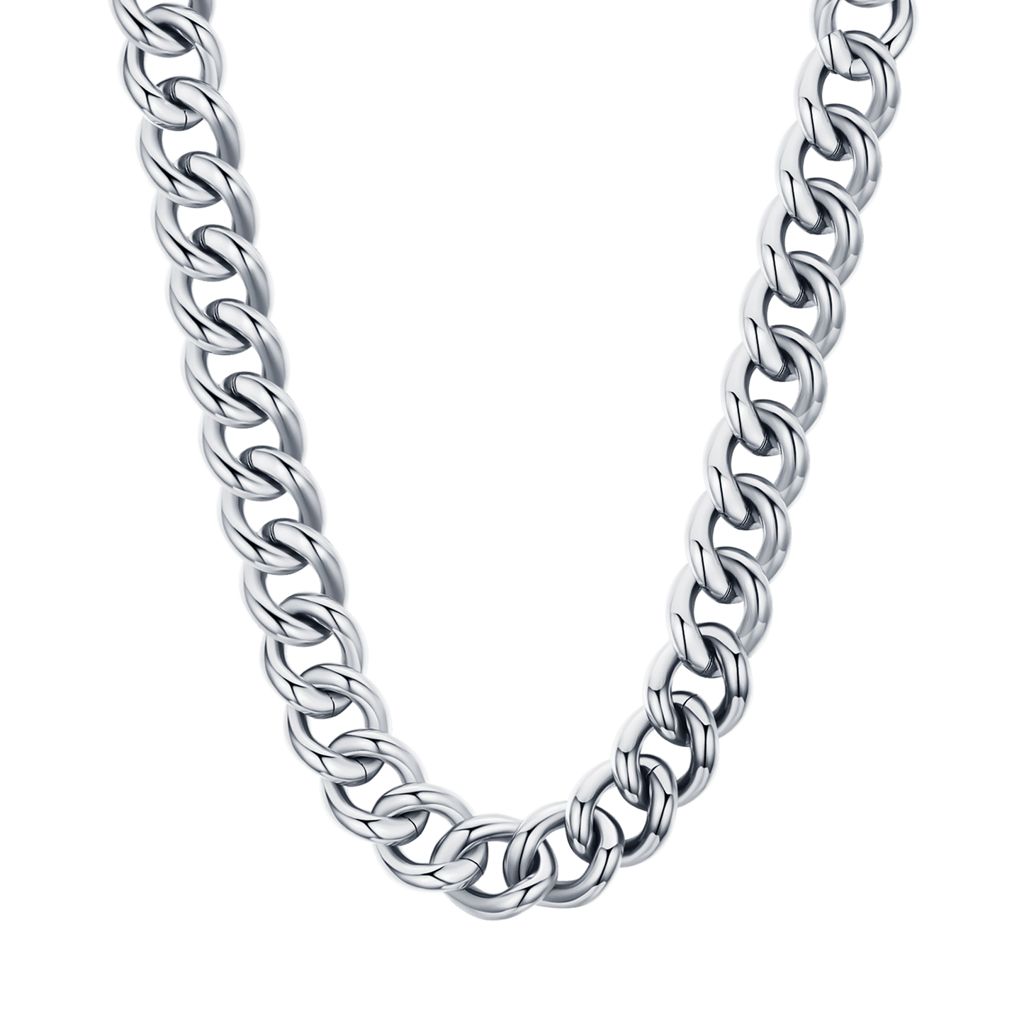 COLLAR DE ACERO PARA MUJER CON ESLABÓN DE CADENA