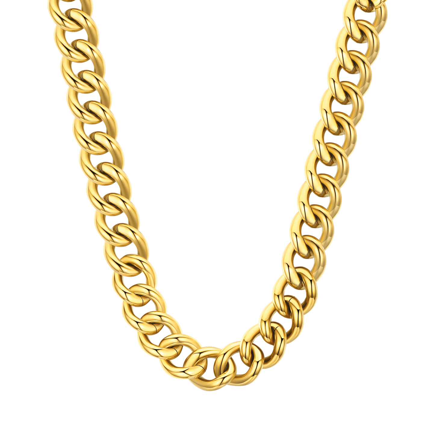 COLLAR DE ACERO PARA MUJER CON ESLABÓN DE CADENA