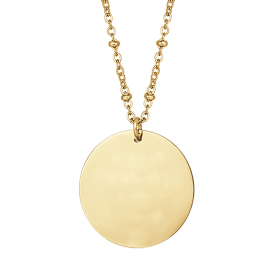 COLLAR DE ACERO DORADO PARA MUJER