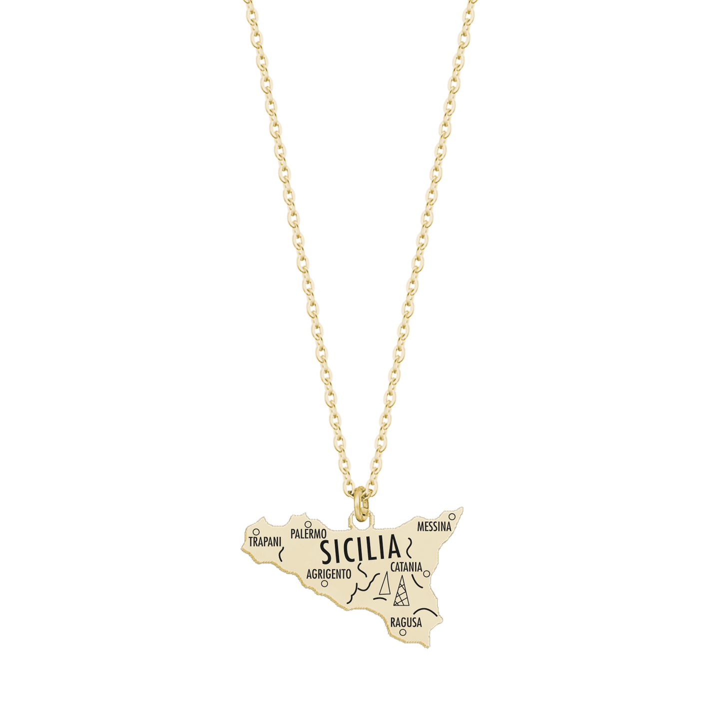 COLLAR DE ACERO IP ORO SICILIA