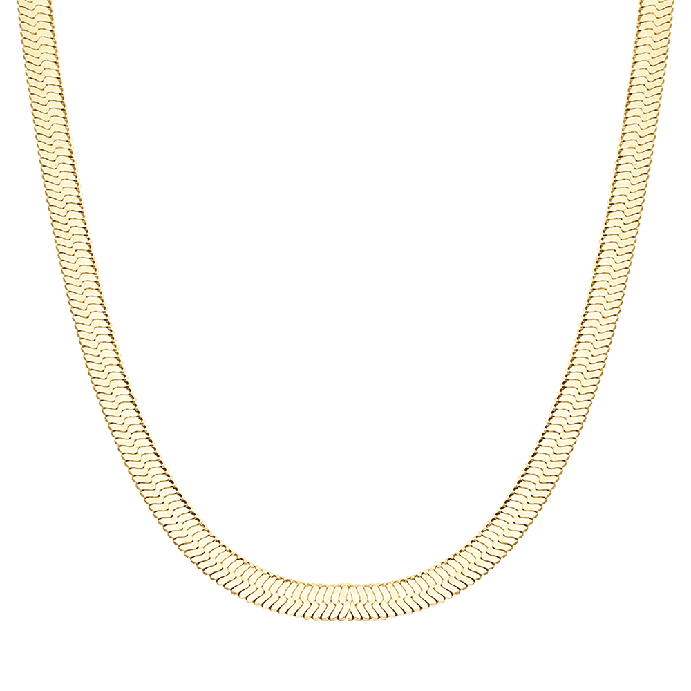 COLLAR DE ACERO IP ORO SERPIENTE