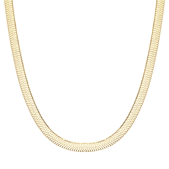 COLLAR DE ACERO IP ORO SERPIENTE